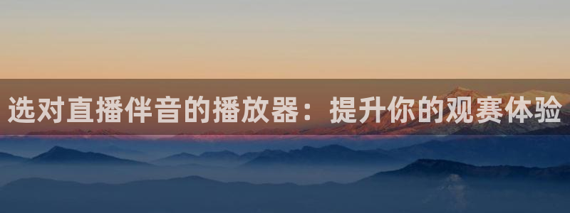 51视频在线直播nba：选对直播伴音的播放器：提升你的观赛体验